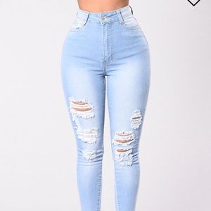 Fashion Nova blue high waist jeans💙